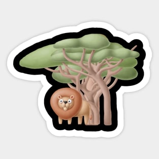 Lion in a safari Sticker